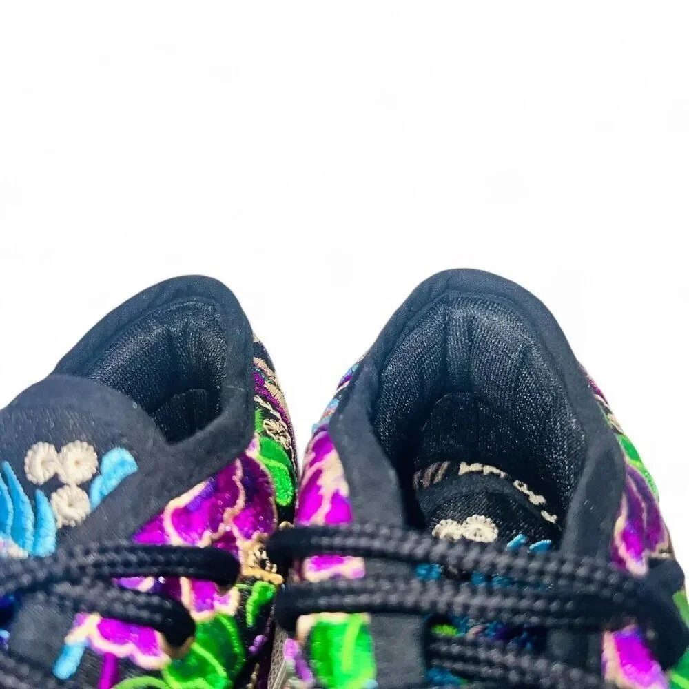 Ocelot Market Hand Embroidered Bohemian Sneakers Women's‎ 7